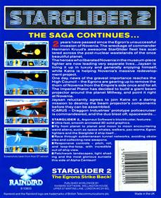 Starglider II - Box - Back Image