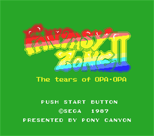 Fantasy Zone II: The Tears of Opa Opa - Screenshot - Game Title Image