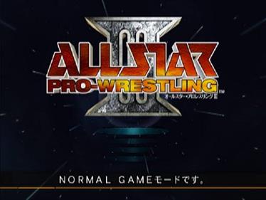 All Star Pro-Wrestling III - Screenshot - Game Title Image