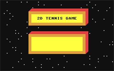 2D Tennis Game - Screenshot - Game Title Image