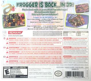 Frogger 3D - Box - Back Image