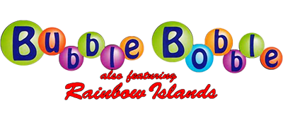 Bubble Bobble also featuring Rainbow Islands - Clear Logo Image