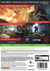 Crysis 3 - Box - Back Image