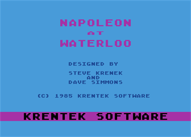 Napoleon at Waterloo - Screenshot - Game Title Image