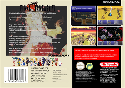 Final Fantasy III - Fanart - Box - Back Image