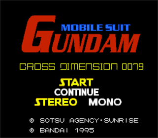 Kidou Senshi Gundam: Cross Dimension 0079 - Screenshot - Game Title Image