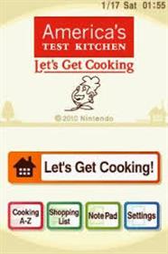 America's Test Kitchen: Let's Get Cooking - Screenshot - Game Title Image