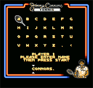 Jimmy Connors Tennis - Screenshot - Game Select Image
