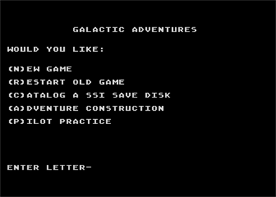 Galactic Adventures - Screenshot - Game Select Image