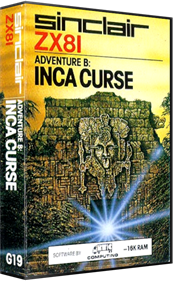 Adventure B: Inca Curse - Box - 3D Image