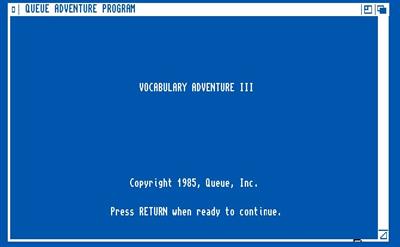 Vocabulary Adventure III - Screenshot - Game Title Image