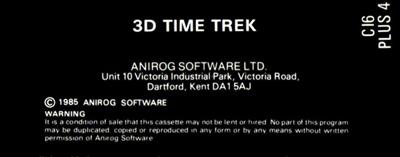 3D Time Trek - Box - Back Image