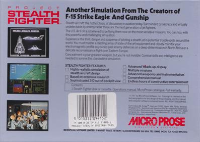 Project Stealth Fighter - Box - Back Image
