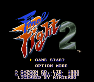 Final Fight 2 - Screenshot - Game Title Image