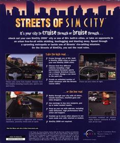 Streets of SimCity - Box - Back Image