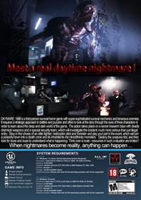 Daymare: 1998 - Fanart - Box - Back