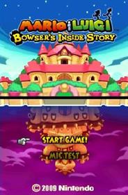 Mario & Luigi: Bowser's Inside Story - Screenshot - Game Title Image