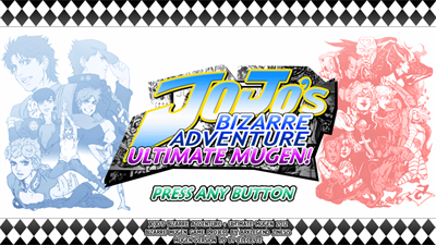 JoJo's Bizarre Adventure: Ultimate MUGEN HD - Screenshot - Game Title Image