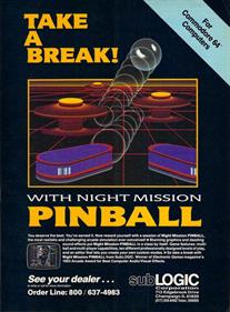 Night Mission Pinball - Advertisement Flyer - Front Image