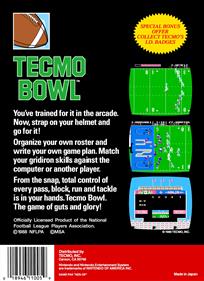 Tecmo Bowl - Box - Back Image