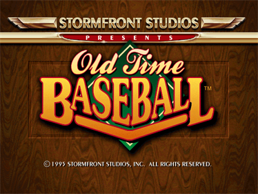 Old Time Baseball - Screenshot - Game Title Image