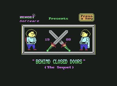 Behind Closed Doors II: The Sequel - Screenshot - Game Title Image