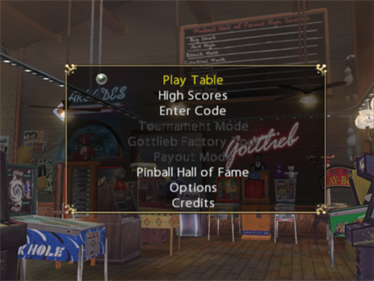 Gottlieb Pinball Classics - Screenshot - Game Select Image