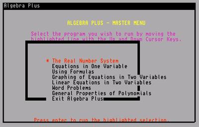 Algebra Plus - Volume 1 - Screenshot - Game Select Image