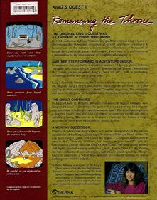 King's Quest II: Romancing the Throne - Box - Back Image