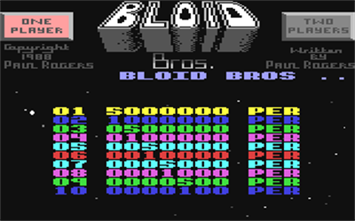 Bloid Bros - Screenshot - Game Title Image