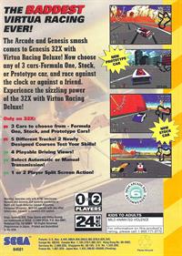 Virtua Racing Deluxe - Box - Back Image