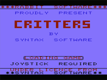 Critters - Screenshot - Game Title Image