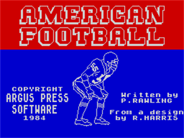 American Football (Mind Games) - Screenshot - Game Title Image