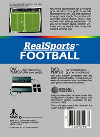 RealSports Football - Box - Back Image