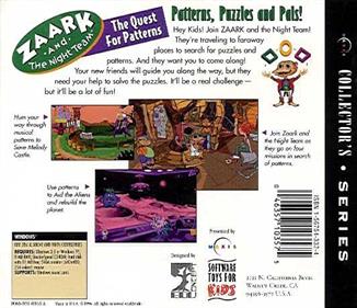 ZAARK and the Night Team: The Quest for Patterns - Box - Back Image