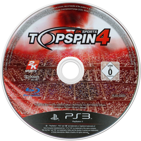 Top Spin 4 - Disc Image