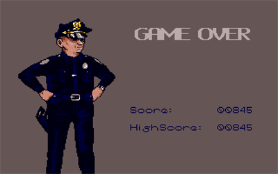 The Enforcer (Eurosoft) - Screenshot - Game Over Image