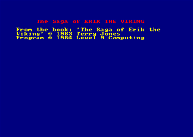 The Saga of Erik the Viking - Screenshot - Game Title Image