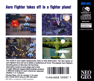 Aero Fighters 3 - Box - Back Image