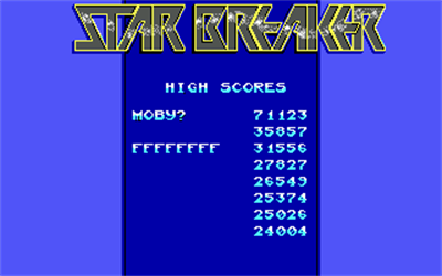 Star Breaker - Screenshot - High Scores Image