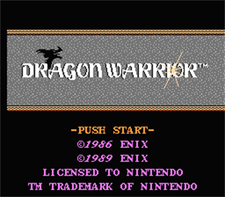 Dragon Warrior - Screenshot - Game Title Image