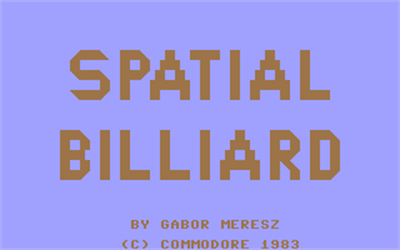 Spatial Billiards - Screenshot - Game Title Image