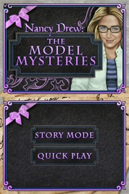 Nancy Drew: The Model Mysteries - Screenshot - Game Title Image