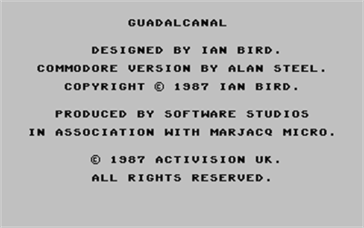 Guadalcanal - Screenshot - Game Title Image
