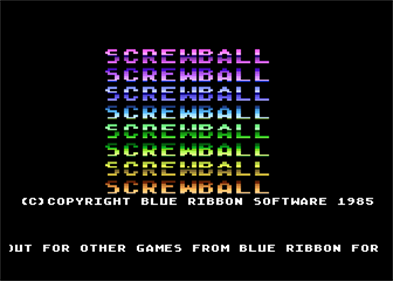 Screwball - Screenshot - Game Title Image