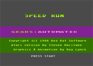 Speed Run - Screenshot - Game Title Image