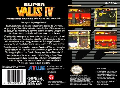 Super Valis IV - Box - Back Image