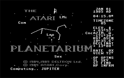 Atari Planetarium - Screenshot - Game Title Image