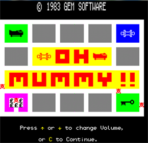 Oh Mummy - Screenshot - Game Title Image