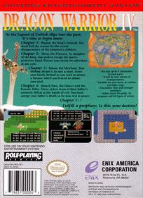 Dragon Warrior IV - Box - Back Image
